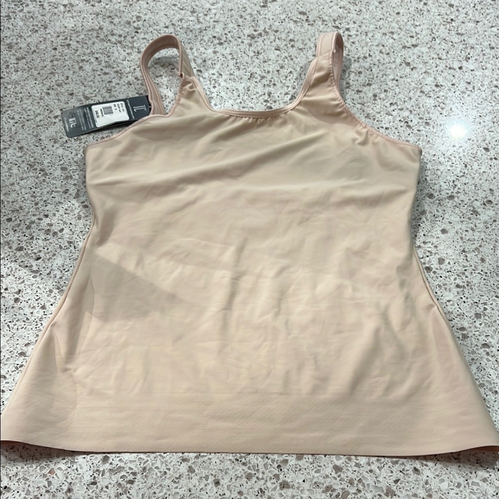 TC Tan Fitted Sleeveless Tank Top